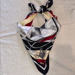 Ann Taylor nautical theme silk scarf approx 34”